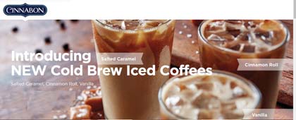 Cinnabon Promotes Cold Brew Iced Coffees