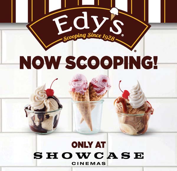 Showcase Cinemas Partners With EDY’S To Open Scoop Shops At Cinema Locations