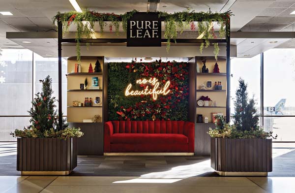 Pure Leaf Iced Tea Debuts  Holiday Oasis Lounge At Philadelphia Airport