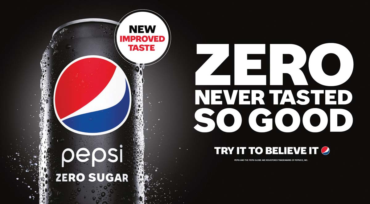 Pepsi Launches New And Improved Pepsi Zero Sugar