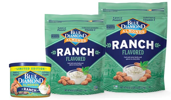 Blue Diamond Launches  Limited-Edition Ranch Flavored Almonds