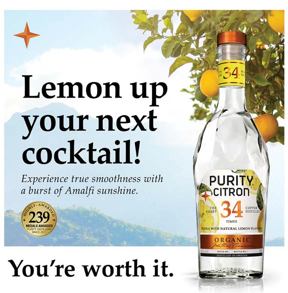 Purity Distillery Launches Purity Citron Organic vodkas