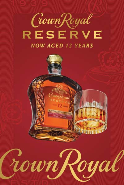 Crown Royal Displays Reserve Aged 12 Years Canadian Whisky