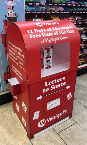 Weigel’s Places GSP’s Santa Mailbox In Stores For Holidays